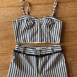 Moon River pinstripe 2 piece set - sz small